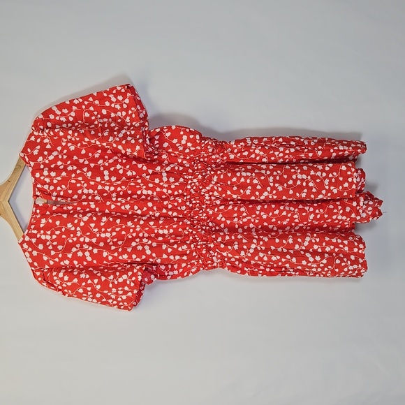 NWT Anthropologie Red Floral Romper - Size Small - Picture 6 of 13